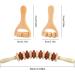 3PC Suuwwn Wooden Massager Set - Back Neck Leg & Body Massage Roller with Handle | Gua Sha Scraping Tool for Ultimate Relaxation - Buy Online on GoSupps.com