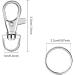 SANNIX 60pcs Key Chain Clip Hooks Swivel Clasps Lanyard Snap Hooks with Split Key Rings Silver - Buy Online on GoSupps.com