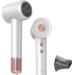 Ionic Hair Dryer Fentgo Professional High Speed Blow Dryer with Brushless Motor for Fast Drying Smooth Nozzle Low Noise Lightweight Thermo-Control Bowdryer for Women Home (White) White _1
