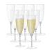 Homvle Plastic Champagne Flutes 6 Oz Disposable Plastic Champagne Glasses (Set of 16) 1- Piece Construction Plastic Wine Glasses for Parties/Wedding 16 Count (Pack of 1)