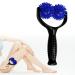Tarkdak 2 massage balls massage scooter massage roller with handle and nubs self -massage roller massage device fascia ball for back legs feet hands muscle pain black handle