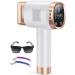AMINZER IPL Hair Removal Device 9 Energy Level 3 Functions HR/SC/RA 999 900 Light Pulses Permanent Painless Laser Hair Removal Long Lasting for Men Women Face Armpits Legs Body C-white