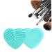 Silicone Heart-Shaped Makeup Brush Cleaning Tool | Egg Brush Cleaner for Beauty - Buy Online on GoSupps.com
