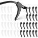 Eouiav 20 pair of silicone anti -slip holder coats glasses glasses brick covering glasses holder ear glasses holder glasses holder for glasses glasses sunglasses black white