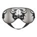 SSIMOO Bull Skull Print Double-Sided Eye Mask Soft and Light Blocking for Enhancing Sleep Quality Black