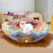 HOMEYA Cat Dog Tunnel Bed with Mat | Collapsible 3 Way Cat Tube Condo Play Toy | Peek Hole & Fun Ball | Indoor Outdoor Interactive Hideout Exercising House | Toys for Pet Kittens Kitty | Multi-colored Full-Moon - Buy Online on GoSupps.com
