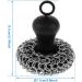 LUCKQUE Cast Iron Scrubber Food Grade Stainless Steel Chainmail Scrubber with Heat Resistant Pan Scraper Anti-Rust Cast Iron Scrubber Brush with Handle Reusable Cast Iron Cleaner for Cookware - Buy Online on GoSupps.com