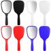 Compact Travel Makeup Mirror with Handle - 8 Piece Set of Small Handheld Hand Mirrors in Blue, Black, Red, and White - Buy Online on GoSupps.com
