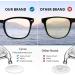 Cyxus Blue Light Filter Glasses - Stylish Anti-Blue Light Eyewear for Screens Black/Blue Design No Prescription Needed - Buy Online on GoSupps.com