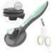 Pakeway cat brush dog brush pet brush for cats and dogs with short medium and long hair add green (nail clippers) green + nail scissors