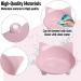 Non Slip Cat Bowl for Stress Relief - Shallow Cat Food and Water Dish - Safe Food-Grade Material - Pink+White - Buy Online on GoSupps.com