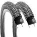 2 Pack 24/26x1.95 Inch Bike Tire Folding Bead Replacement Tire Double Packing for MTB Mountain Bicycle Tire with or Without Inner Tubes and Levers
