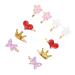 minkissy 5 Pairs Hairpin Kids Barrettes Butterfly Hair Clip Xmas Hair Clips Glitter Clips Sequin Star Barrette Toddler Hair Heart Hair Accessories Sequin Clips Baby Cartoon Crystal Clip