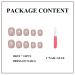 MERVF Short Cat Eye Squoval Press On Nails - 24pcs Luxury Acrylic Glossy Fake Nails for Women - Buy Online on GoSupps.com