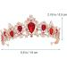 Frcolor Rhinestone Queen Crown Tiara Headband for Women - Red Wedding Tiara - Buy Online on GoSupps.com