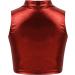 Girls Shiny Metallic Gymnastics Crop Top in Red - Size 12 | Mufeng Kids Dancewear - Buy Online on GoSupps.com