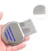 Hair Nit Comb Stainless Steel Rounded Edge Bristles Head Lice Comb For Adults Kids And Pet Removing Head Lice From All Hair Types