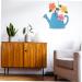 Zerodeko Floral Decor Pendant Art Decorative Backyard Ornament Iron Flower Pastoral Front Courtyard Novel Wall Yard Blue 28x27.5cm - Buy Online on GoSupps.com
