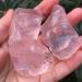 Natural Crystal Rough 3pcs Natural Pink Rose Quartz Crystal Rough Gemstone Specimen Chakra Reiki Balancing - Buy Online on GoSupps.com