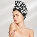 Premium Hair Towel Wrap - Quick Drying Towel Turban with Button | Nautical Anchors Design | Ideal for Faster Hair Drying - Buy Online on GoSupps.com