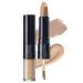 THESAEM Cover Perfection Ideal Concealer Duo (2 Rich Beige) | Dual Type Full Coverage Concealer  High Adherence High Pigmented  No Clumping in Wrinkles  Crease-Proof Concealer