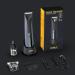 Men's Electric Body Groomer & Pubic Hair Trimmer | Waterproof, LED Light, Replaceable Ceramic Blade Heads, Recharge Dock | Blue - Buy Online on GoSupps.com