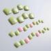 Decorative nail patch small fresh pink and green flowers with white toenails patch removable fake toenails and finished toenails. - Buy Online on GoSupps.com
