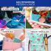 Thrive Reusable Ice Packs for Lunch Bags - 4 Pack Blue Geometric Prints - Lightweight & Long Lasting Gel Packs for Cooler and Lunch Box - Buy Online on GoSupps.com