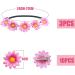 Oenothera 13 Pieces Daisy Headband Flower Crown Headband Flower Crown for Women Girls Wedding Festival Party Hair Headbands Accessories(Pink) - Buy Online on GoSupps.com