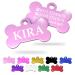 Ibera Gifts - Personalized pendants for small to medium -sized dogs and cats in bone shape - engraving dog brand collar dog neck band name personalized dog (pink no drawing) no drawing pink