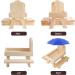 Creechwa Wooden Squirrel Feeder Picnic Table with Umbrella and Corn Cob Holder - Outdoor Bird Feeding Station for Garden Trees and Forest House - Buy Online on GoSupps.com