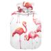 Heat bottle with reference 2 l of hard-wearing warm-up bag for handwheel warmer shoulder and neck pain cramps heating press and heat therapy pattern of pink flamingo tropical bird colorful 7