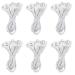 Replacement Premium TENS Lead Wires 2.35mm Shielded Plug to 4 Snap 3.5mm Connectors for TENS Units (Pack of 6)