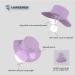 LANGZHEN Baby Girls Beach Sun Protection Hat - Adjustable Toddler Kids Wide Brim Summer Play Hat with Chin Strap - Light Purple (1-2 Years) - Buy Online on GoSupps.com