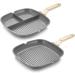 DELURA Saucepan Multi-Purpose Durable Frying Pan 3-in-1 Steak Breakfast Skillets Omelet Saucepan Cooking Pot Kitchen Cookware Utensils Pot - Buy Online on GoSupps.com