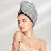 Hair Towel Wrap - Quick Drying Button Turban | Silver Glitter Hair Drying Towel for Effortless Style - Buy Online on GoSupps.com