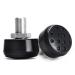 TOBWOLF 1 Pair 85A Roller Skates Toe Stops with 9/16" (14mm) Bolt, Adjustable Rubber Brake Block Stoppers for Quad Skates, Round Shape Roller Skating Toe Stoppers, Durable Non-Marking Toe Stops Plugs Black