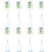 Ruaoqee Electric Toothbrush Replacement Heads for Philips Sonicare Replacement Brush Head Compatible with Sonicare Snap-on Toothbrushes 8 Pack