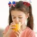 Patriotic 4th of July Hair Bow Clips with Glitter Star Detail - Independence Day Hair Accessories for Kids Girls - 2 Pack - Buy Online on GoSupps.com