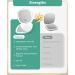 Wobsion LED Travel Magnifying Mirror with Light 1x/10x | Compact Dimmable Illuminated Makeup Mirror | Rechargeable Handheld Pocket Mirror for Women - Cyan - Buy Online on GoSupps.com