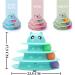17 Pack Cat Toys Interactive for Indoor Cats Kitten Toy Fun Roller 3 Level Cat Teaser Ball Toys with Cat Feather Wand Pink - Buy Online on GoSupps.com
