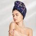 Floral Hippie Mushroom Hair Towel Wrap - Quick Drying Hair Turban with Button | Hair Drying Towel for Effortless Styling - Buy Online on GoSupps.com
