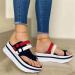 Women Platform Wedge Bunion Corrector Sandals - Dark Blue, 25cm Foot Length | Non-Slip Orthopedic Toe Correction Flip Flops - Buy Online on GoSupps.com