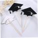 Alipis 18 Pcs Cupcake Topper Graduation Cap Topper Blaclight Party Supplies Blacklig Ken Doll Clothes Graduation Hats DIY Scratch off Cards Noire Cupcakes Graduation Cake Topper Props - Buy Online on GoSupps.com