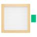 Caydo 6 Inch Square Wood Screen Printing Frame, Cookie Stencil Frame with 110 White Mesh and 1 Piece Small Squeegees