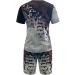 BEUU Mens 2PCS Sports Set | 2022 Summer Outfits | 3D Lion Print T-Shirt & Casual Shorts | Athletic Tracksuit in Blue, Black, White, Green | Chambray Shirt | Zipper Classic Design - Buy Online on GoSupps.com