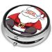 Cute Santa Claus Round Pill Box - Portable 3 Compartment Medicine Organizer for Travel & Vitamins - Buy Online on GoSupps.com