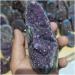 GGZWQPSZZ Natural Crystal Rough Natural Amethyst geode Cluster Dark Purple Amethyst Large Crystal Stone Quartz Decor 300-350g - Buy Online on GoSupps.com