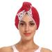 Hair drying cloth made of microfiber red Christmas tree for women 2 pieces hair towel for wrapping turban quick drying with buttons