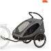 Hauck 2in1 Bike Trailer for Kids Dryk Duo Bicycle Trailer and Pushchair Double Bike Trailer 2 Seats Folding Child Trailer for Bicycle XL Storage Accessories Available Grey Single